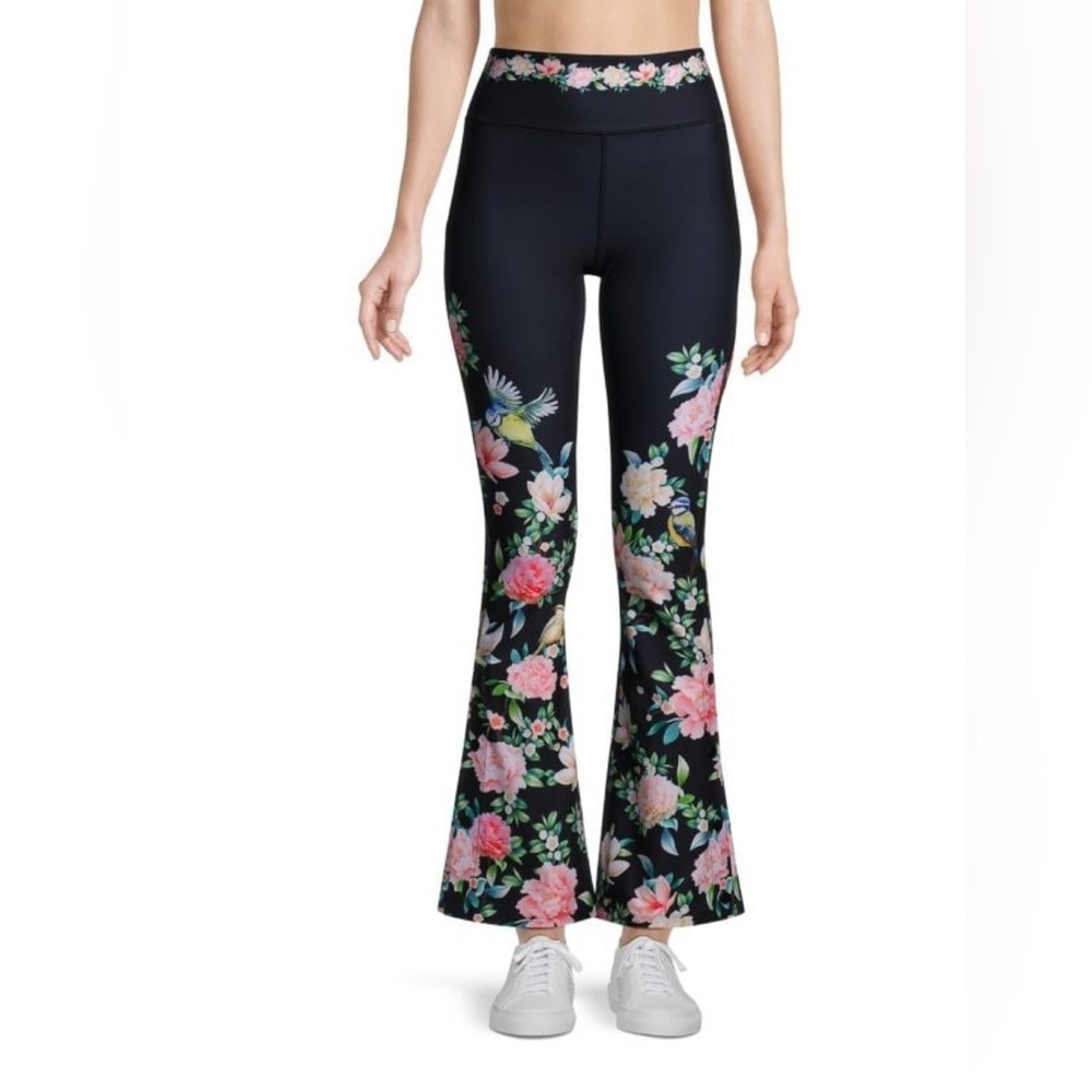 Johnny Was Black Floral Leggings - Picture 3 of 13